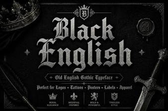 Black English Font Collection – Elegant Blackletter Typeface Designs
