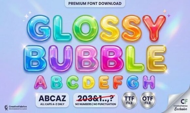 Glossy Bubble Font for Creative and Eye-Catching Designs