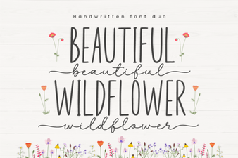 Beautiful Wildflower Duo Font for Creative Floral Design Projects