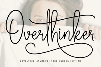 Overthinker Font – Stylish Script Font for Creative Projects