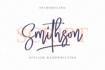 Smithson Font – Elegant Script Font for Creative Designs